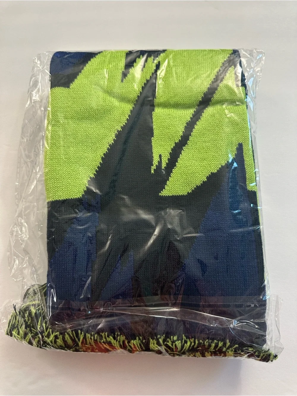 New Seattle Seahawks Navy and Lime Knit Team Scarf - Official NFL Style